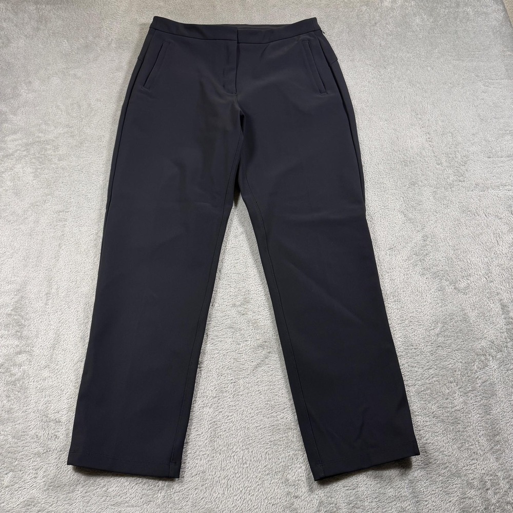 Lululemon On The Move Pant Womens 8 Black Ankle Straight Stretch Tailored Travel
